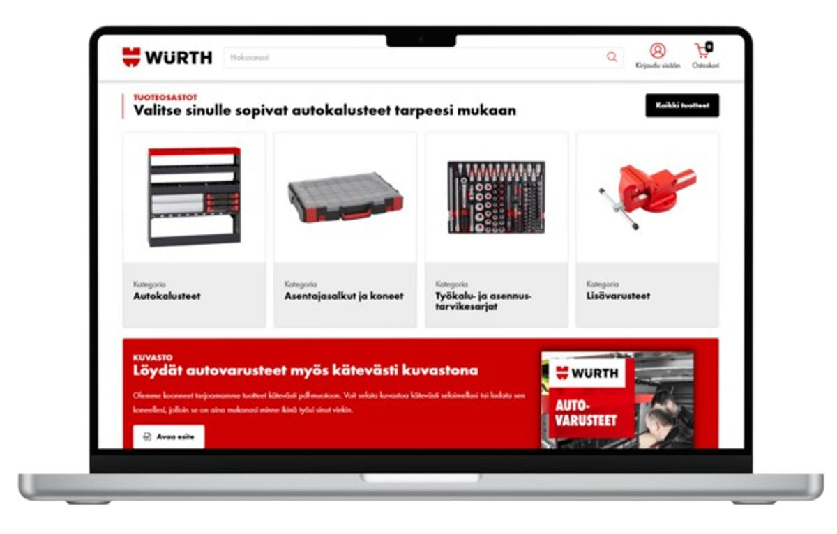 Wurthin verkkokaupan asiakkaanamme saat kaikki edut käyttöösi